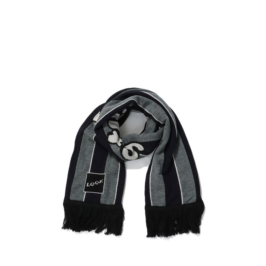 【P5倍】KNIT SCARF/NAVY(LQA24KS09) LQQK STUDIO(ルック スタジオ) | 