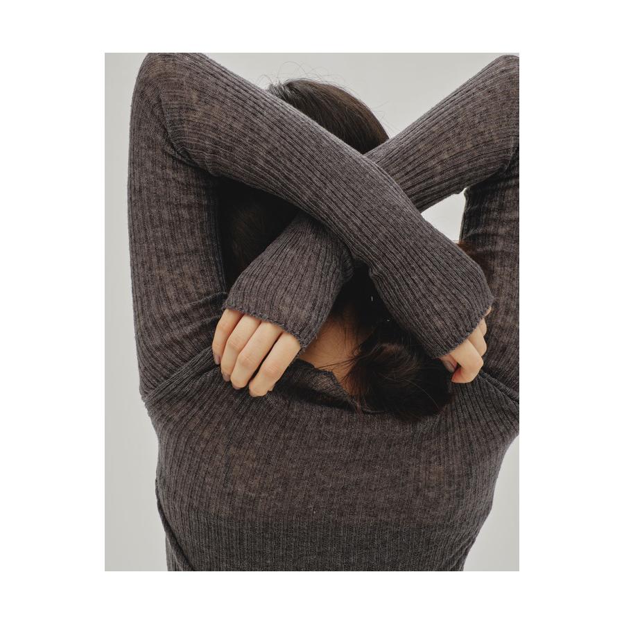 【SALE】Boatneck Rib Knit -CHARCOAL GRAY (12510505) Todayful(トゥデイフル) | TODAYFUL | 08