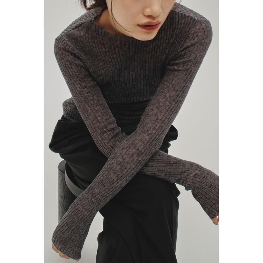 【SALE】Boatneck Rib Knit -CHARCOAL GRAY (12510505) Todayful(トゥデイフル) | TODAYFUL | 09