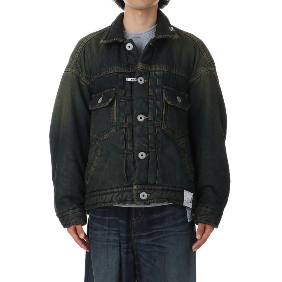 MAISON MIHARA YASUHIRO PUFFER DENIM JACKET(A13BL026)-INDIGO 