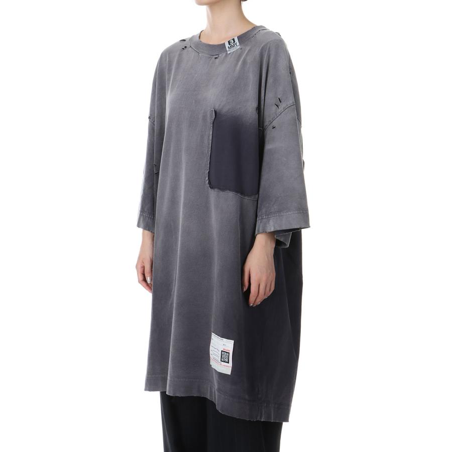 【P2倍】BLEACHED HUGE TEE-BLACK(B13TS561) MIHARA YASUHIRO -Women(ミハラ ヤスヒロ) | MAISON MIHARA YASUHIRO | 01