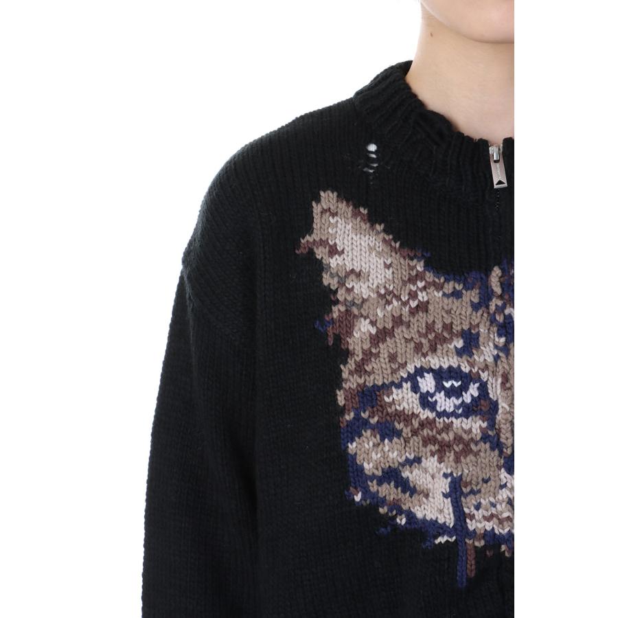 CAT INTARSIA ZIP CD-BLACK(B13CD532) MIHARA YASUHIRO -Women(ミハラ ヤスヒロ) | MAISON MIHARA YASUHIRO | 03