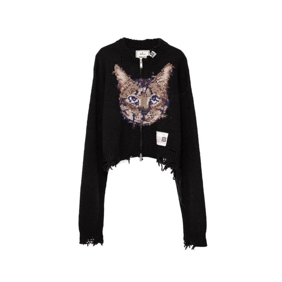 CAT INTARSIA ZIP CD-BLACK(B13CD532) MIHARA YASUHIRO -Women(ミハラ ヤスヒロ) | MAISON MIHARA YASUHIRO | 05