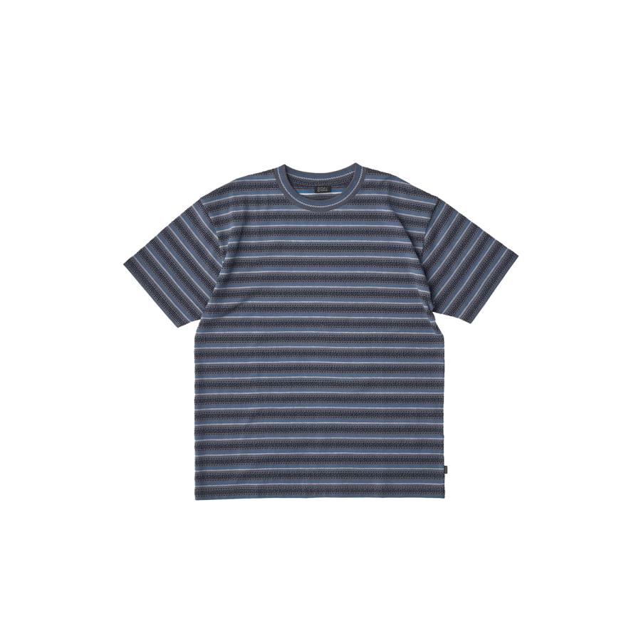 【P5倍 / SALE】Jaquard Striped S/S Tee - Charcoal (SD25S-CT08) SEDAN ALL PURPOSE(セダン オール パーパス) | 