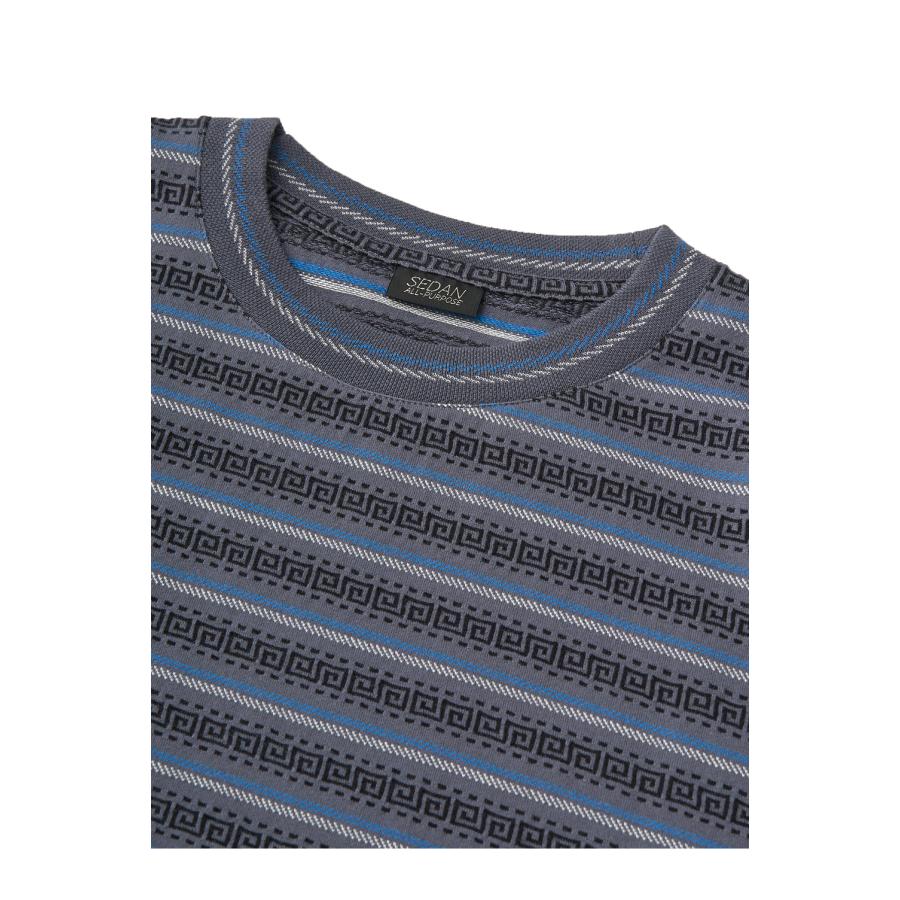 【P15倍】【SALE】Jaquard Striped S/S Tee - Charcoal (SD25S-CT08) SEDAN ALL PURPOSE(セダン オール パーパス) |  | 02
