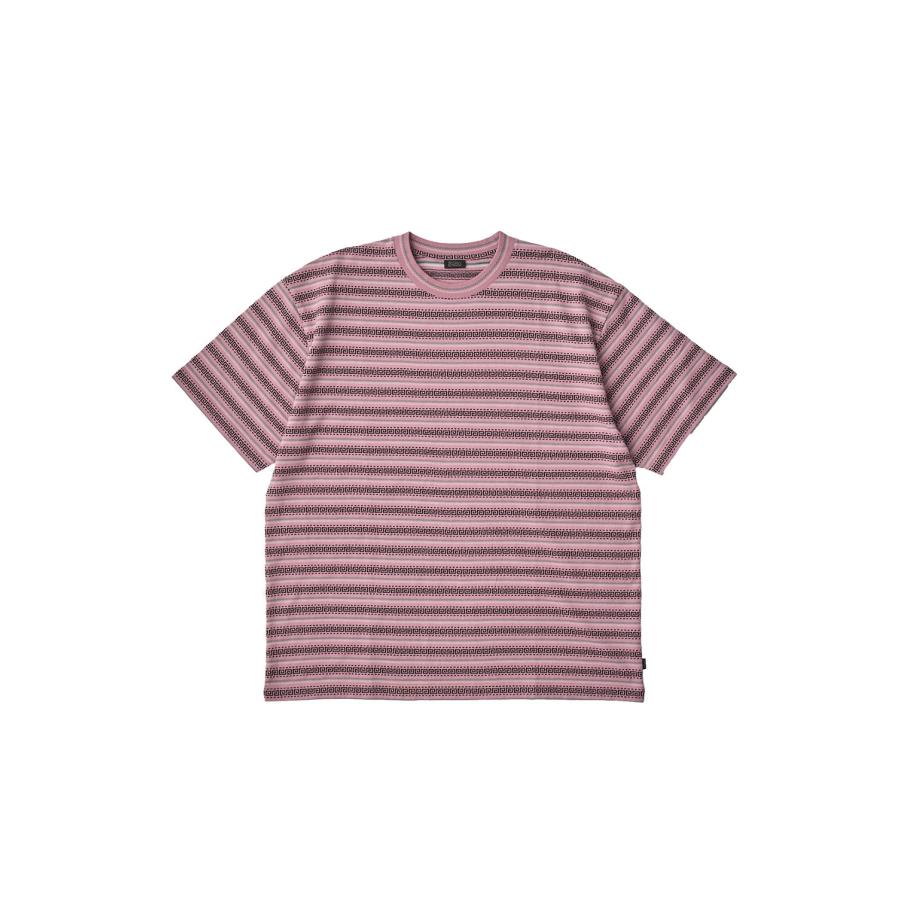 【P5倍 / SALE】Jaquard Striped S/S Tee - Pink (SD25S-CT08) SEDAN ALL PURPOSE(セダン オール パーパス) | 
