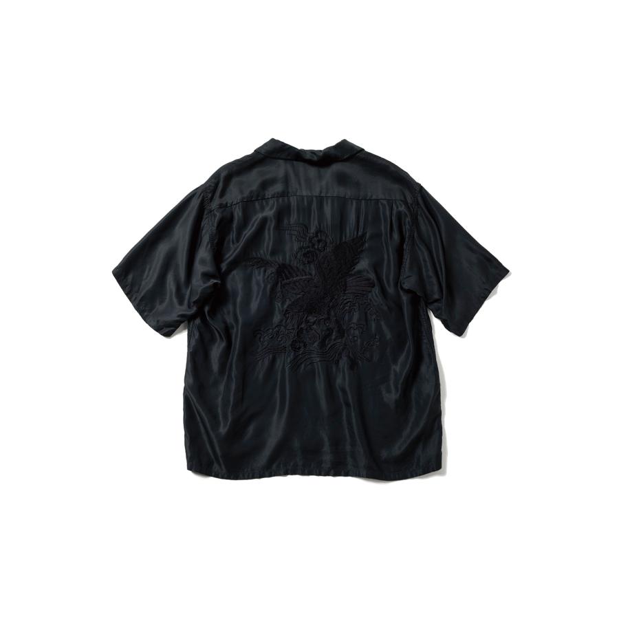【P5倍 / SALE】ACETATE S/S SUKA SHIRT EAGLE - BLACK / BLACK (GL39432) Gold(ゴールド) | 