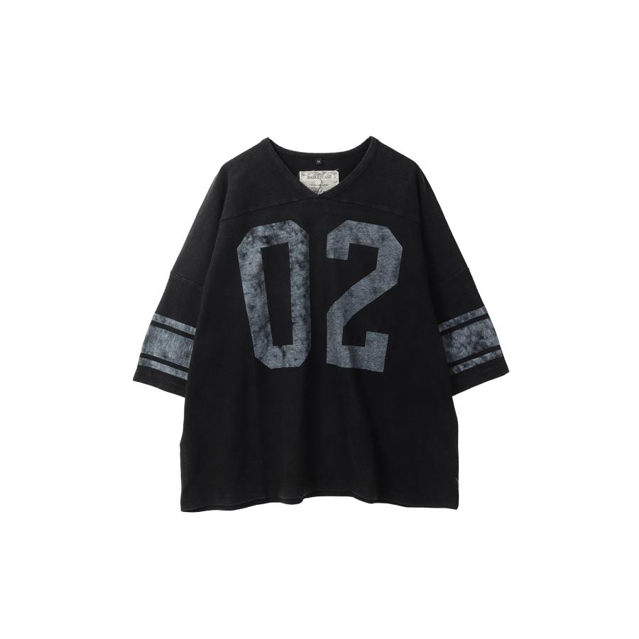【P2倍 / SALE】HORSECOLLAR, football shirt ss / Black Basketcase(バスケットケース) | 
