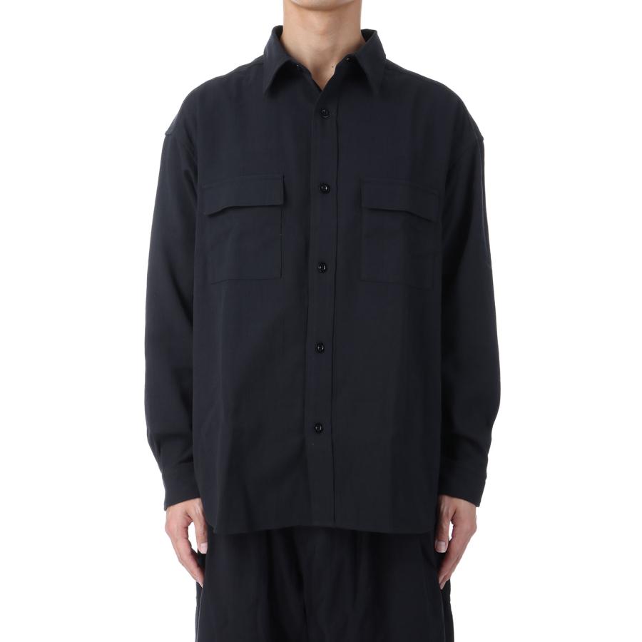 【P5倍】C.P.O Shirt (FRESCA Broad for Towel loom) / Black (TFIN-2801) THING FABRICS(シング ファブリックス) |  | 02