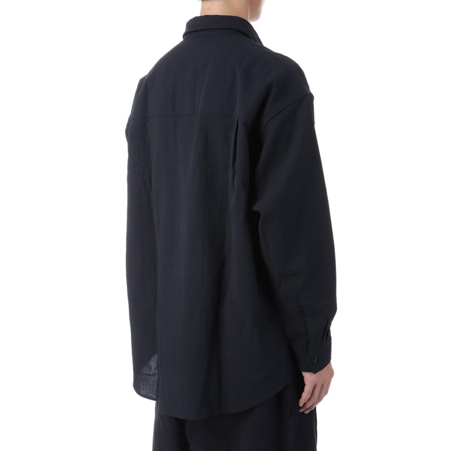 【P5倍 / SALE】C.P.O Shirt (FRESCA Broad for Towel loom) / Black (TFIN-2801) THING FABRICS(シング ファブリックス) |  | 04