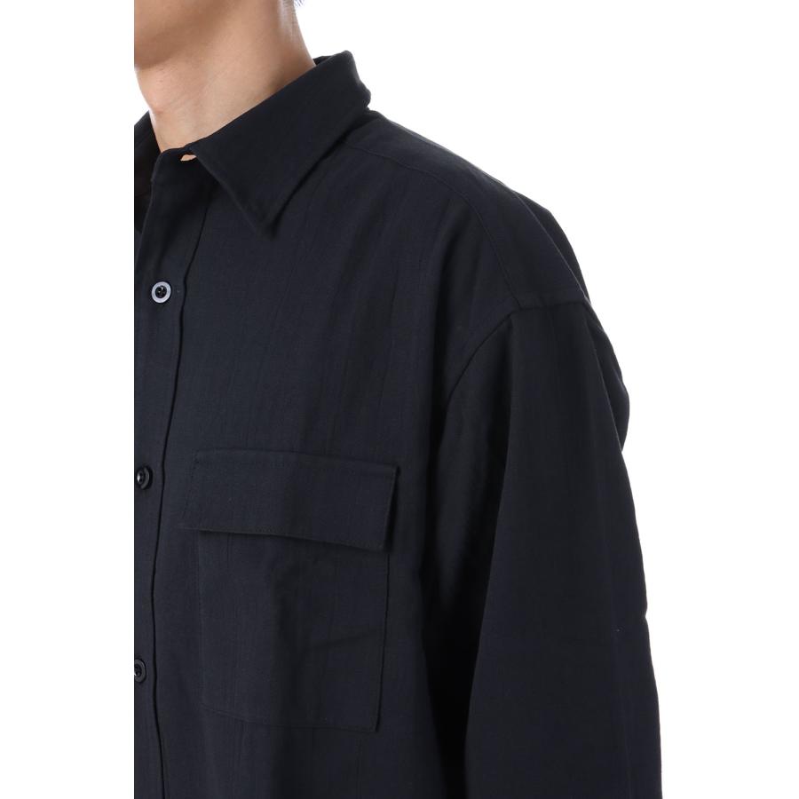 【P5倍 / SALE】C.P.O Shirt (FRESCA Broad for Towel loom) / Black (TFIN-2801) THING FABRICS(シング ファブリックス) |  | 06