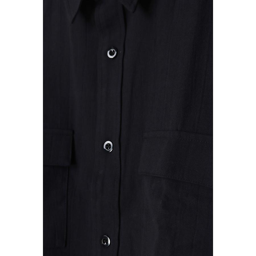 【P5倍 / SALE】C.P.O Shirt (FRESCA Broad for Towel loom) / Black (TFIN-2801) THING FABRICS(シング ファブリックス) |  | 07