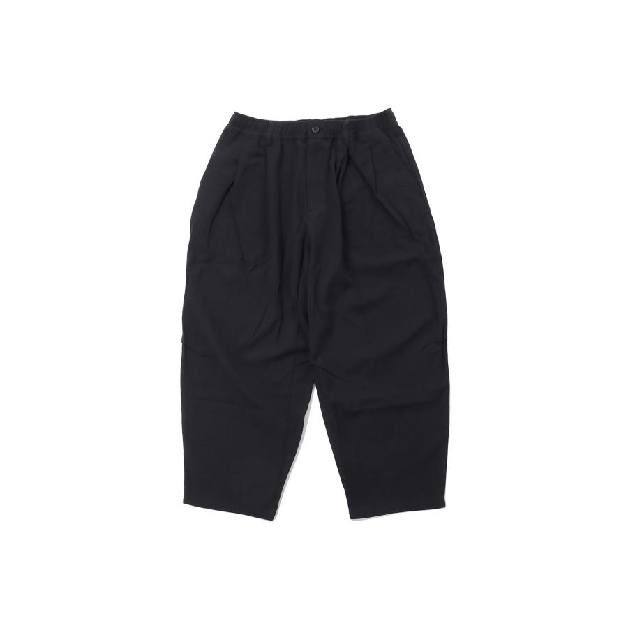 【P5倍 / SALE】Wide Tapered Pants (FRESCA Broad for Towel loom) / Black (TFBT-2205) THING FABRICS(シング ファブリックス) | 