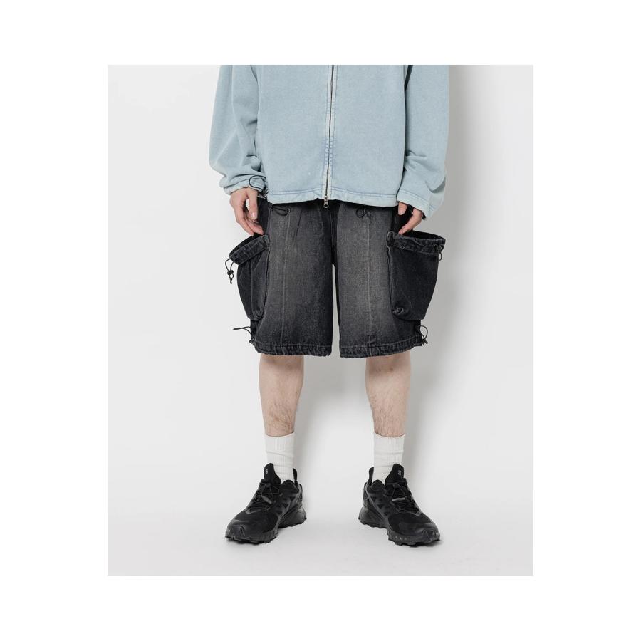 【P5倍 / SALE】CPG ANOMALY CORD DENIM HALF PANTS - BLACK (25SS-CPG-05 / FS1749) F-LAGSTUF-F(フラグスタフ) |  | 09