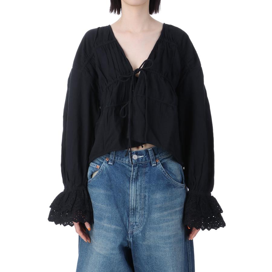 Vneck Lace Blouse - BLACK (62510408) anuke(アンヌーク) | 