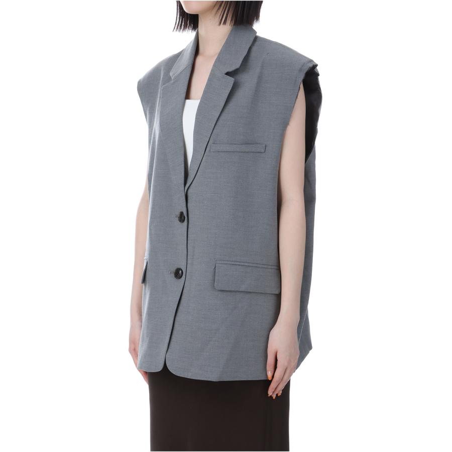 【SALE】Cutoff Over Vest - GRAY (62510103) anuke(アンヌーク) |  | 01