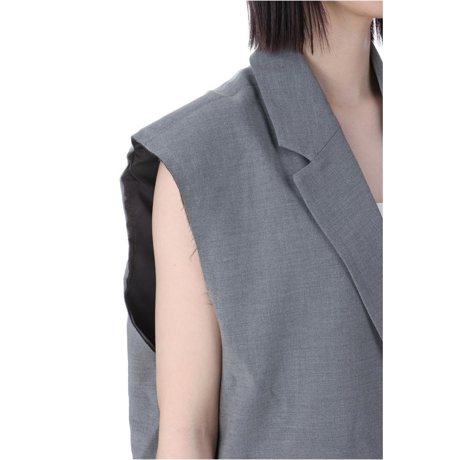 【SALE】Cutoff Over Vest - GRAY (62510103) anuke(アンヌーク) |  | 03