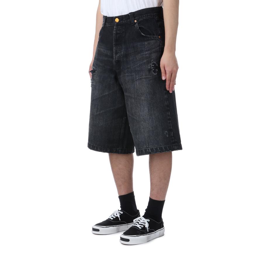 【P5倍】Denim Wide Bermuda Pants - BLACK (G14PT039) KAMIYA(カミヤ) |  | 02