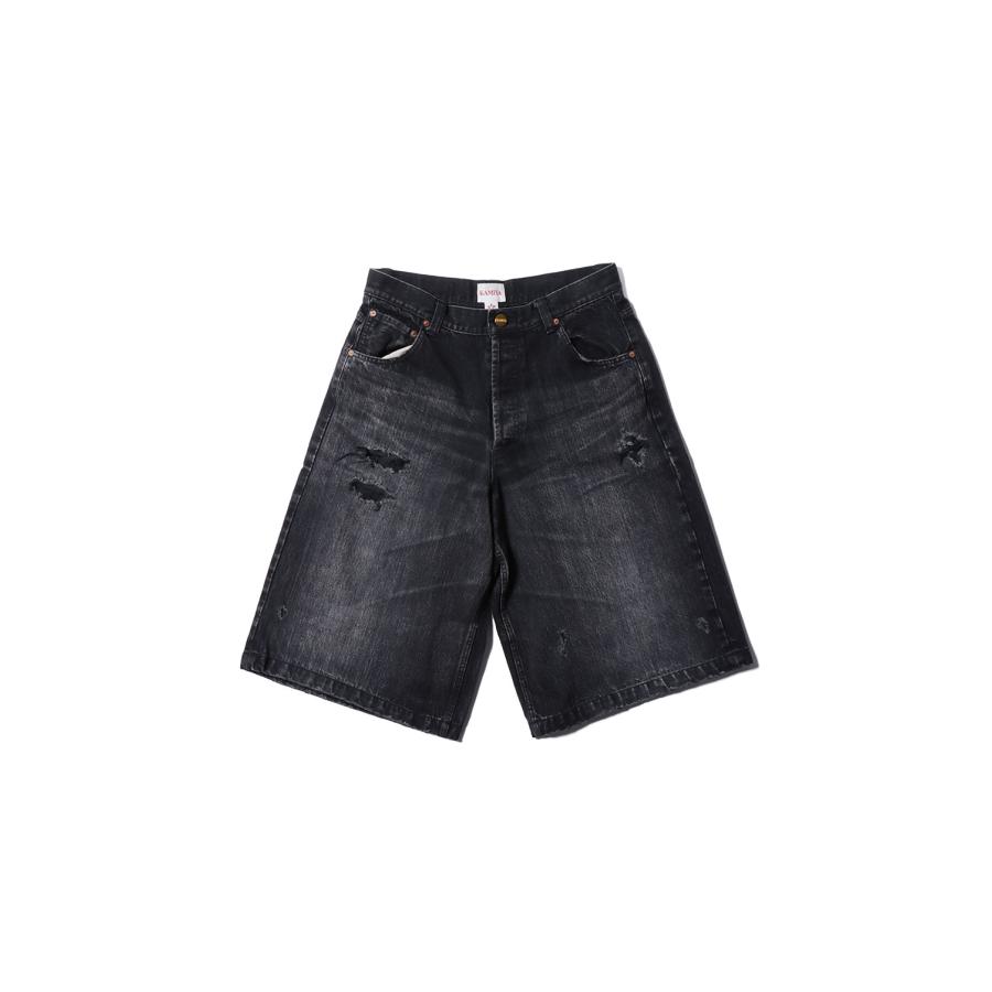 【P5倍】Denim Wide Bermuda Pants - BLACK (G14PT039) KAMIYA(カミヤ) |  | 06