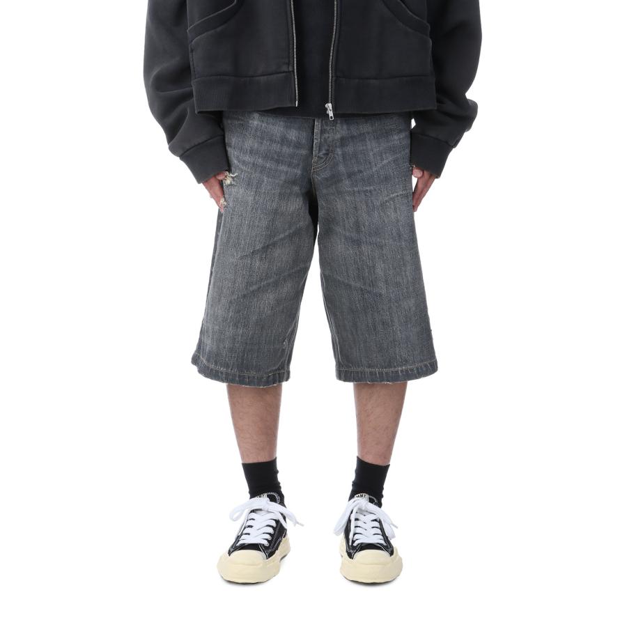 【P5倍】Denim Wide Bermuda Pants - GRAY (G14PT039) KAMIYA(カミヤ) | 