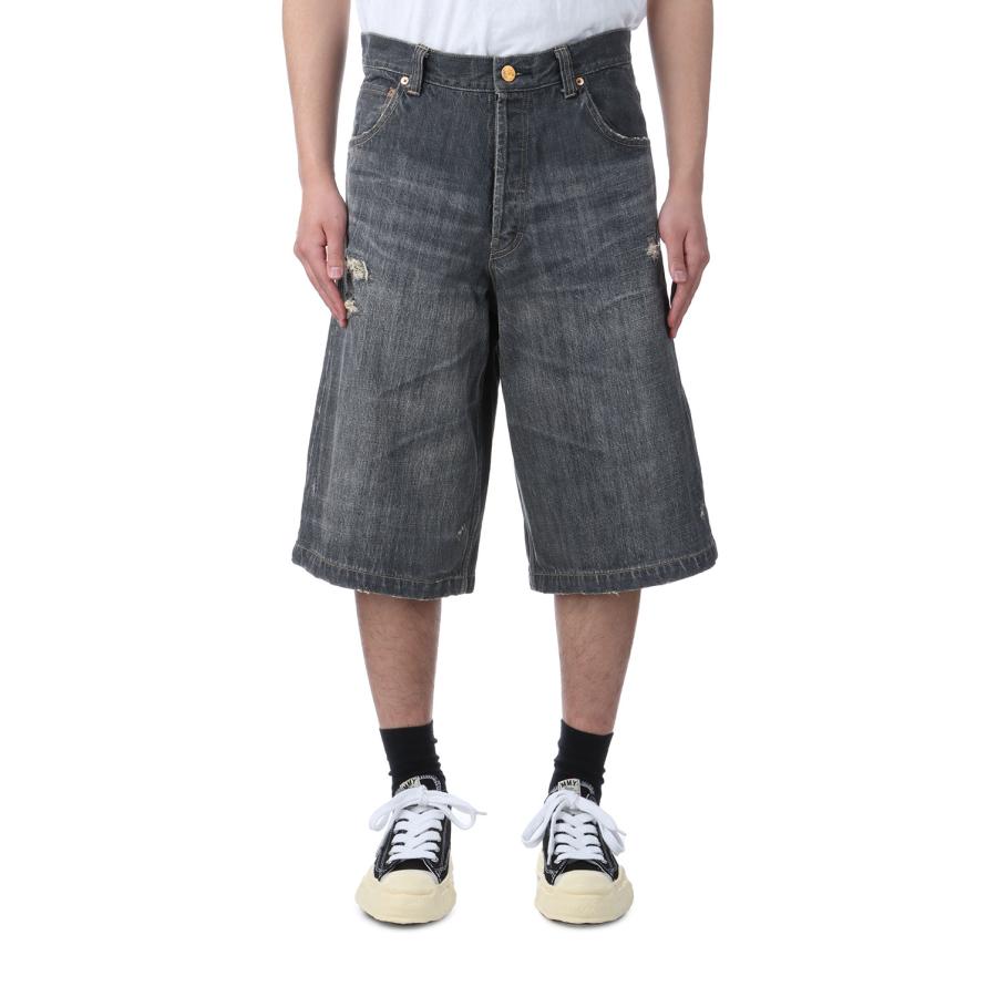 【P5倍】Denim Wide Bermuda Pants - GRAY (G14PT039) KAMIYA(カミヤ) |  | 01