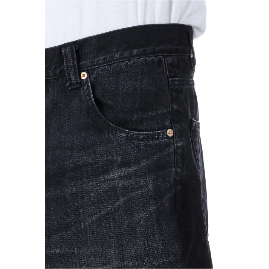 【P5倍】Wire Denim Wide Bermuda Pants - BLACK (G14PT046) KAMIYA(カミヤ) |  | 04