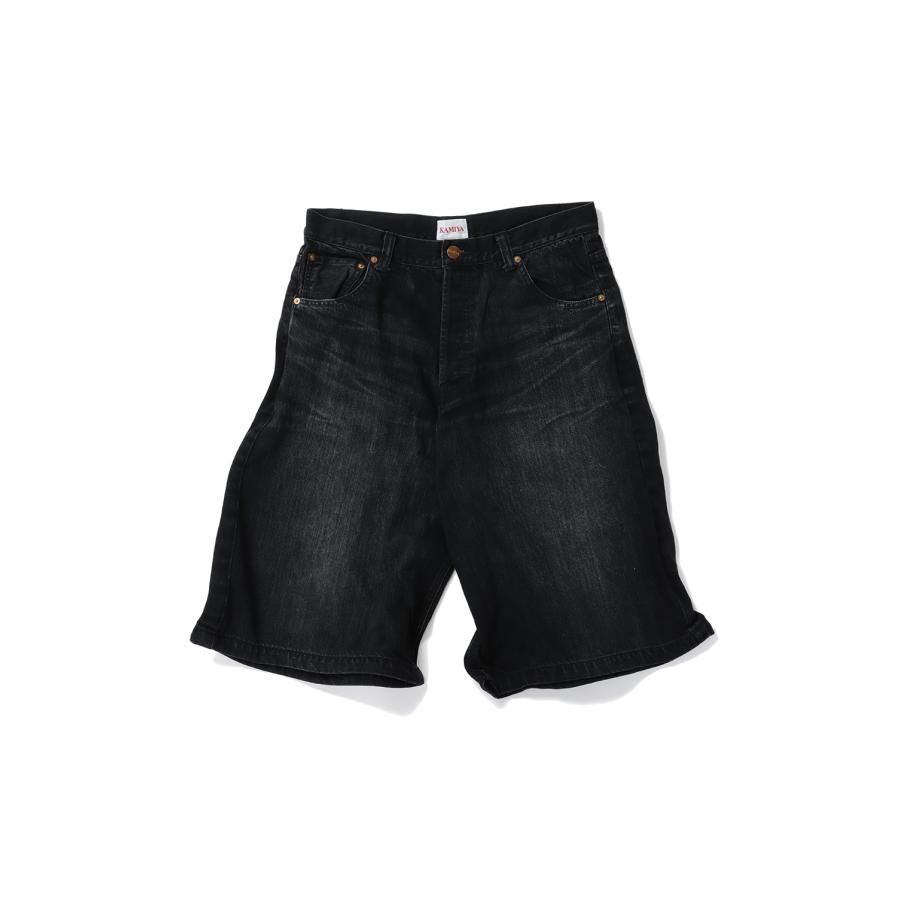 【P5倍】Wire Denim Wide Bermuda Pants - BLACK (G14PT046) KAMIYA(カミヤ) |  | 06