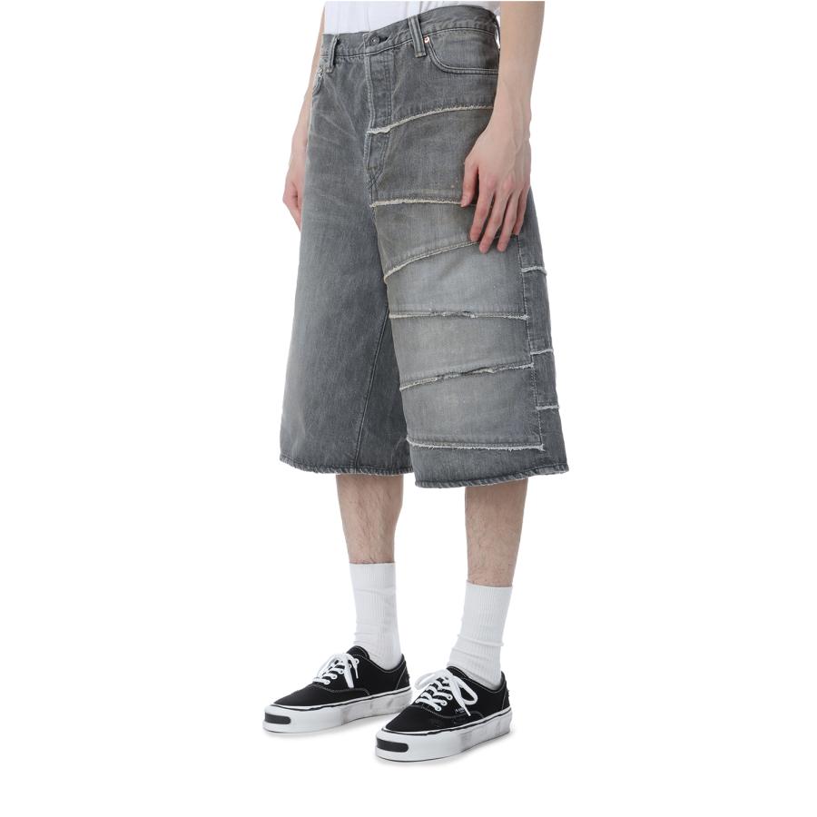 【P5倍】Switching Denim Wide Bermuda Pants FULL COUNT x KAMIYA - BLACK (G14FC102) KAMIYA(カミヤ) |  | 01