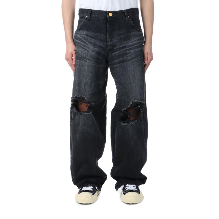 【P5倍】Denim Wide Pants - BLACK (G14PT036) KAMIYA(カミヤ) |  | 01