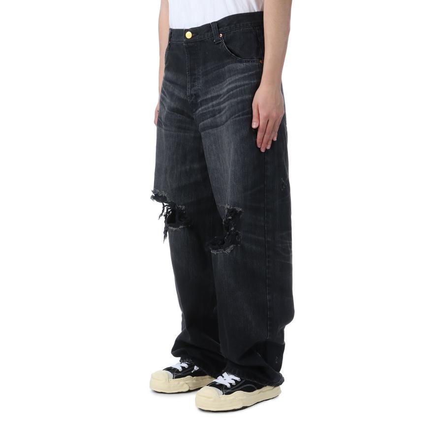 【P5倍】Denim Wide Pants - BLACK (G14PT036) KAMIYA(カミヤ) |  | 02