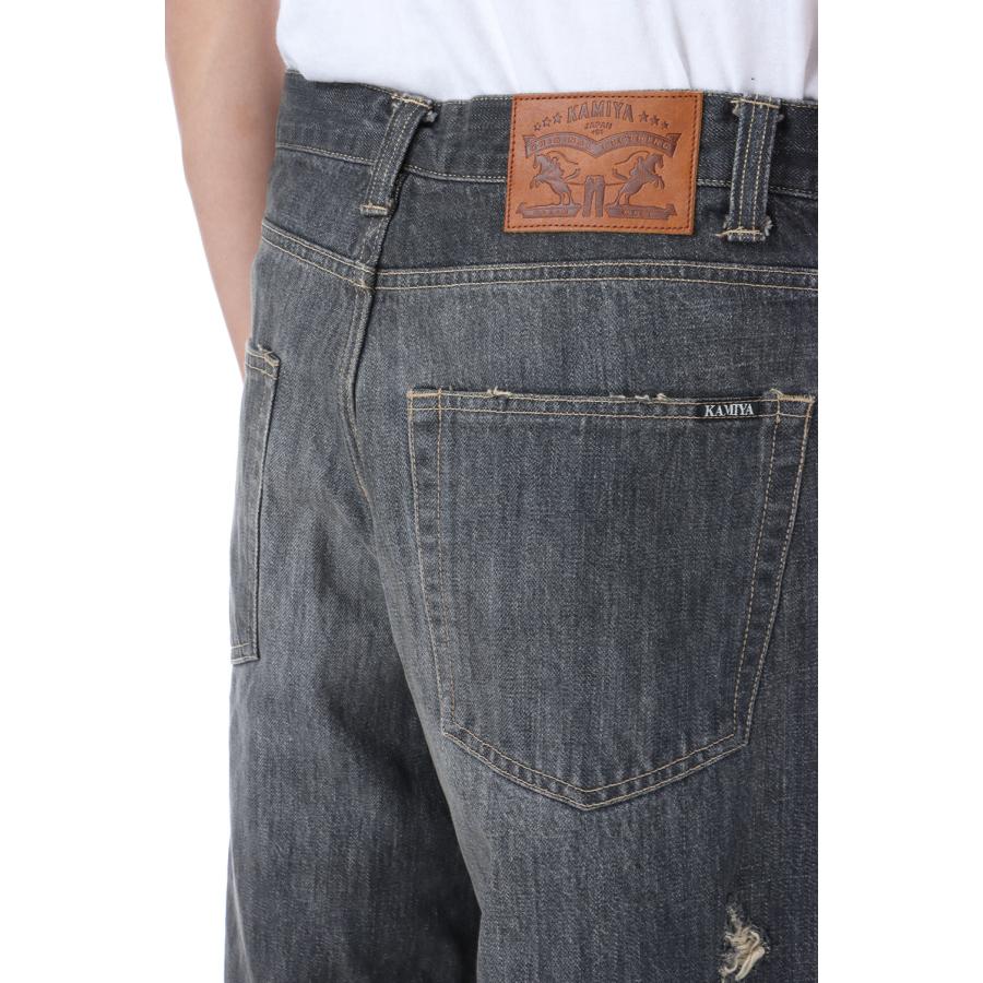 Denim Wide Pants - GRAY (G14PT036) KAMIYA(カミヤ)の画像
