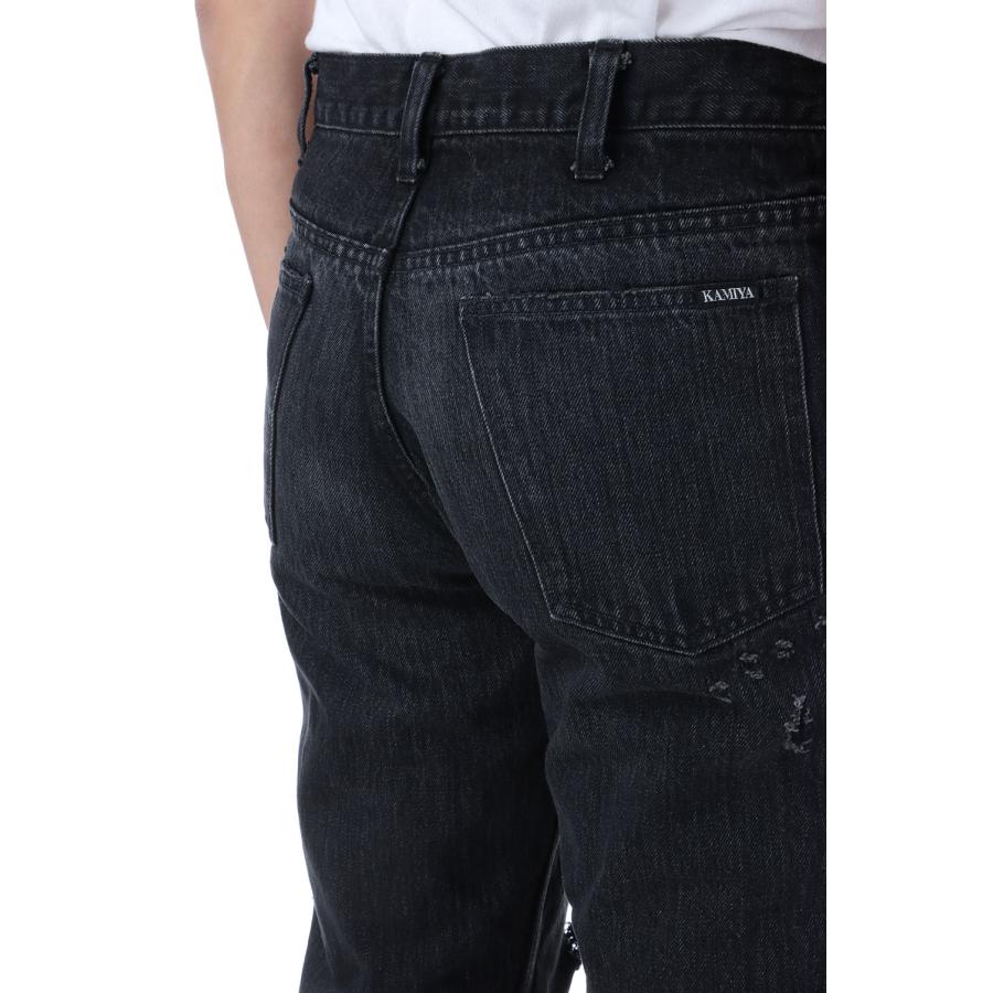 【P5倍】Denim Flare Pants - BLACK (G14PT037) KAMIYA(カミヤ) |  | 04