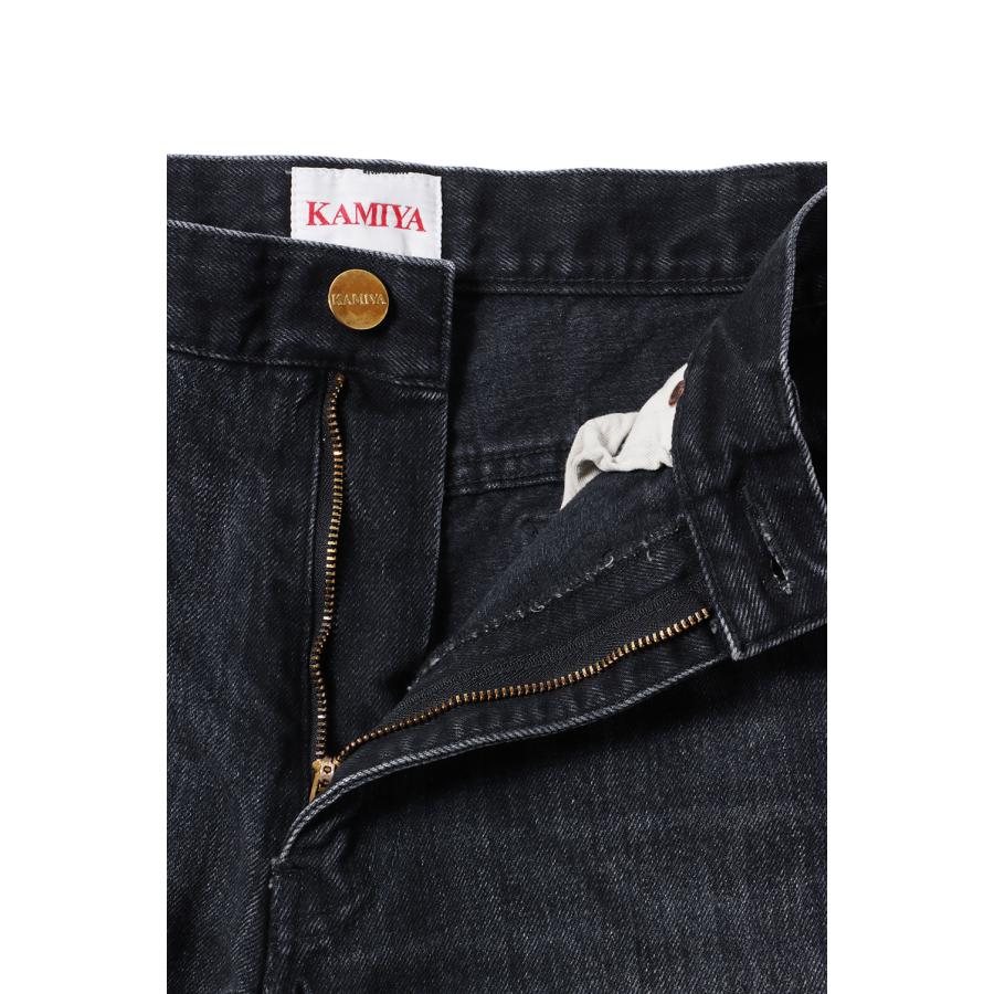 Denim Flare Pants - BLACK (G14PT037) KAMIYA(カミヤ 