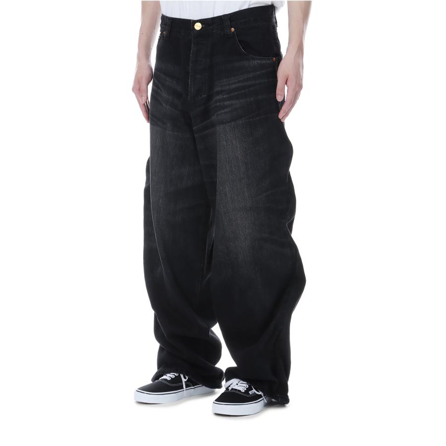 【P5倍】Wire Denim Wide Pants - BLACK (G14PT045) KAMIYA(カミヤ) |  | 01