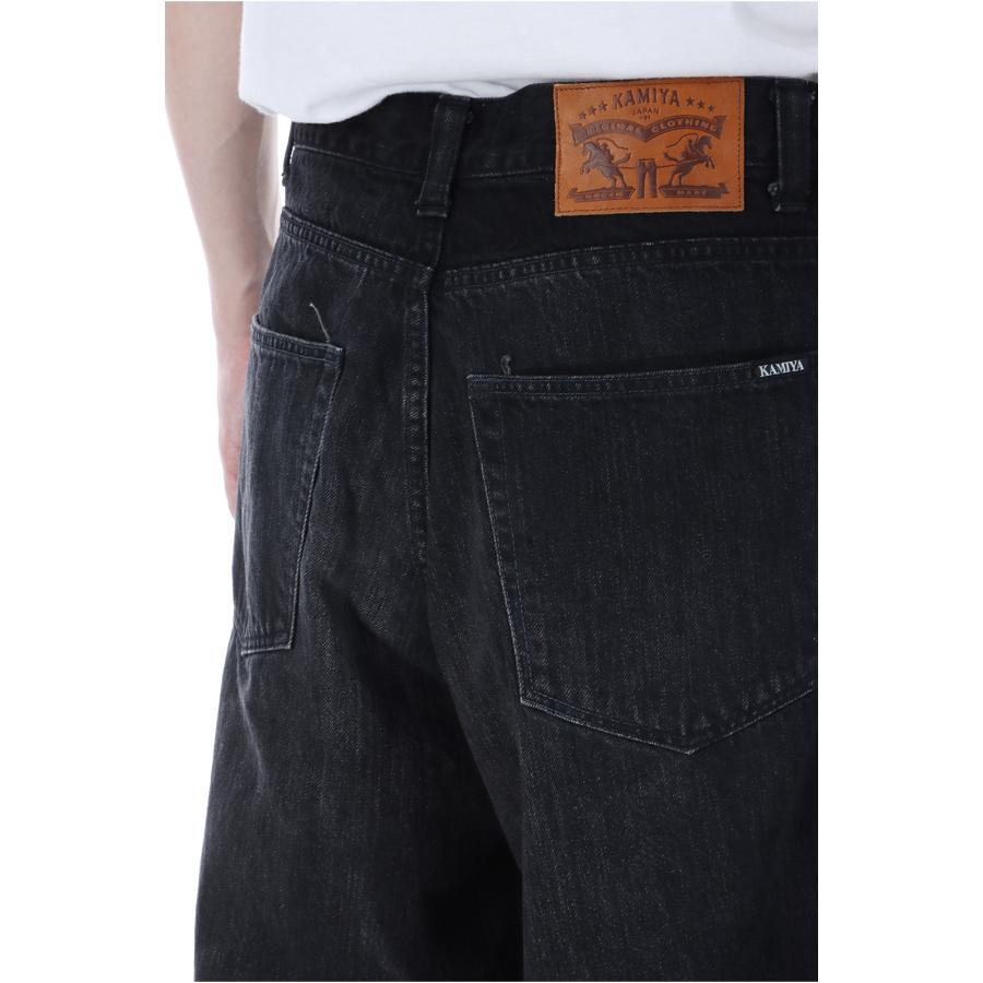 Wire Denim Wide Pants - BLACK (G14PT045) KAMIYA(カミヤ)の画像