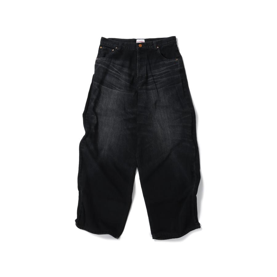 Wire Denim Wide Pants - BLACK (G14PT045) KAMIYA(カミヤ)の画像
