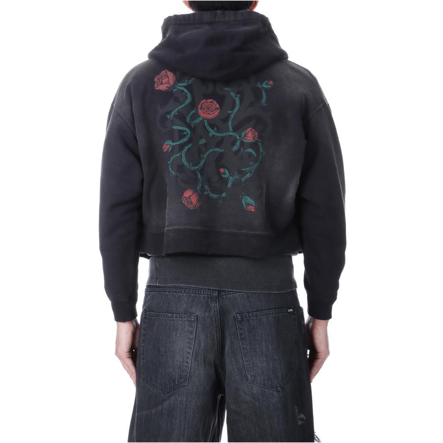 【P5倍】KMY-ROSE Distressed Zip Hoodie - BLACK (G14HD074) KAMIYA(カミヤ) | 