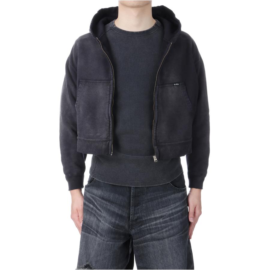【P5倍】KMY-ROSE Distressed Zip Hoodie - BLACK (G14HD074) KAMIYA(カミヤ) |  | 02