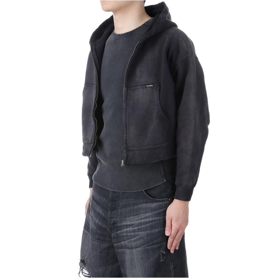 【P5倍】KMY-ROSE Distressed Zip Hoodie - BLACK (G14HD074) KAMIYA(カミヤ) |  | 03