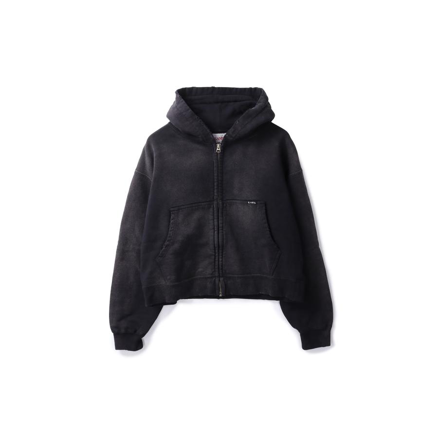 【P5倍】KMY-ROSE Distressed Zip Hoodie - BLACK (G14HD074) KAMIYA(カミヤ) |  | 06