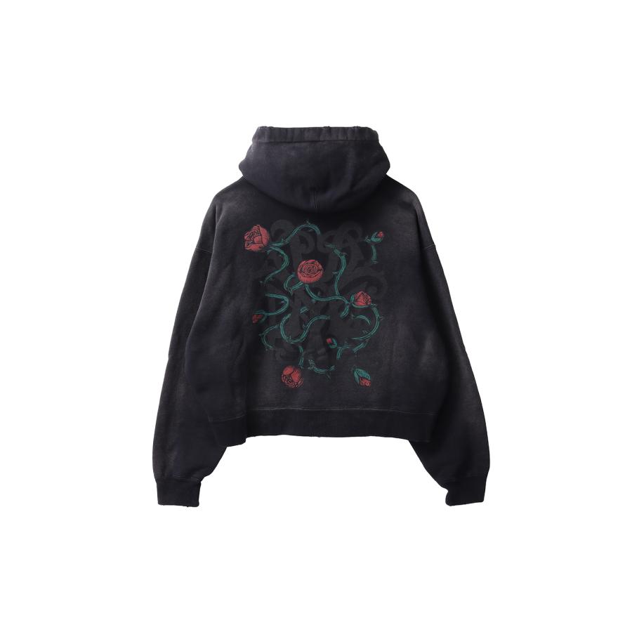 【P5倍】KMY-ROSE Distressed Zip Hoodie - BLACK (G14HD074) KAMIYA(カミヤ) |  | 07