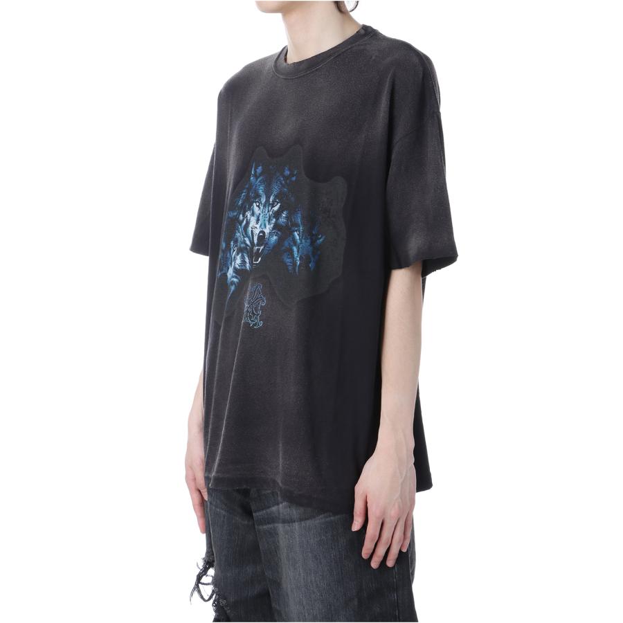 【P5倍】KMY-WOLF Distressed Tee - BLACK (G14TS084) KAMIYA(カミヤ) |  | 01