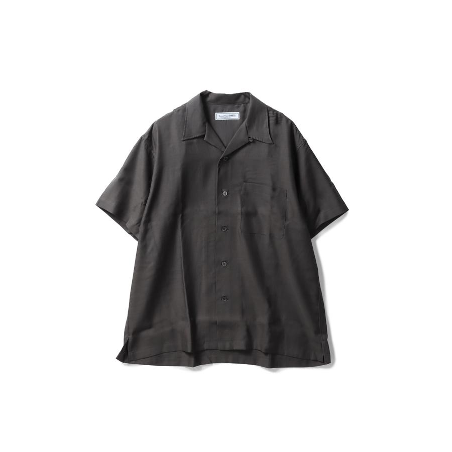 SALE / 30%OFF】OPEN COLLOR S/S SHIRTS - CHARCOAL (251-60304
