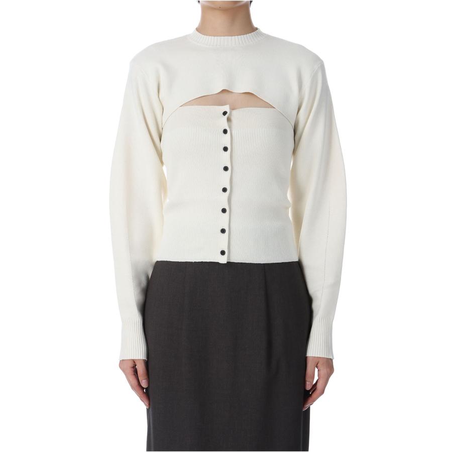 【SALE】Layered Knit Combi -IVORY (62510514) anuke(アンヌーク) | 