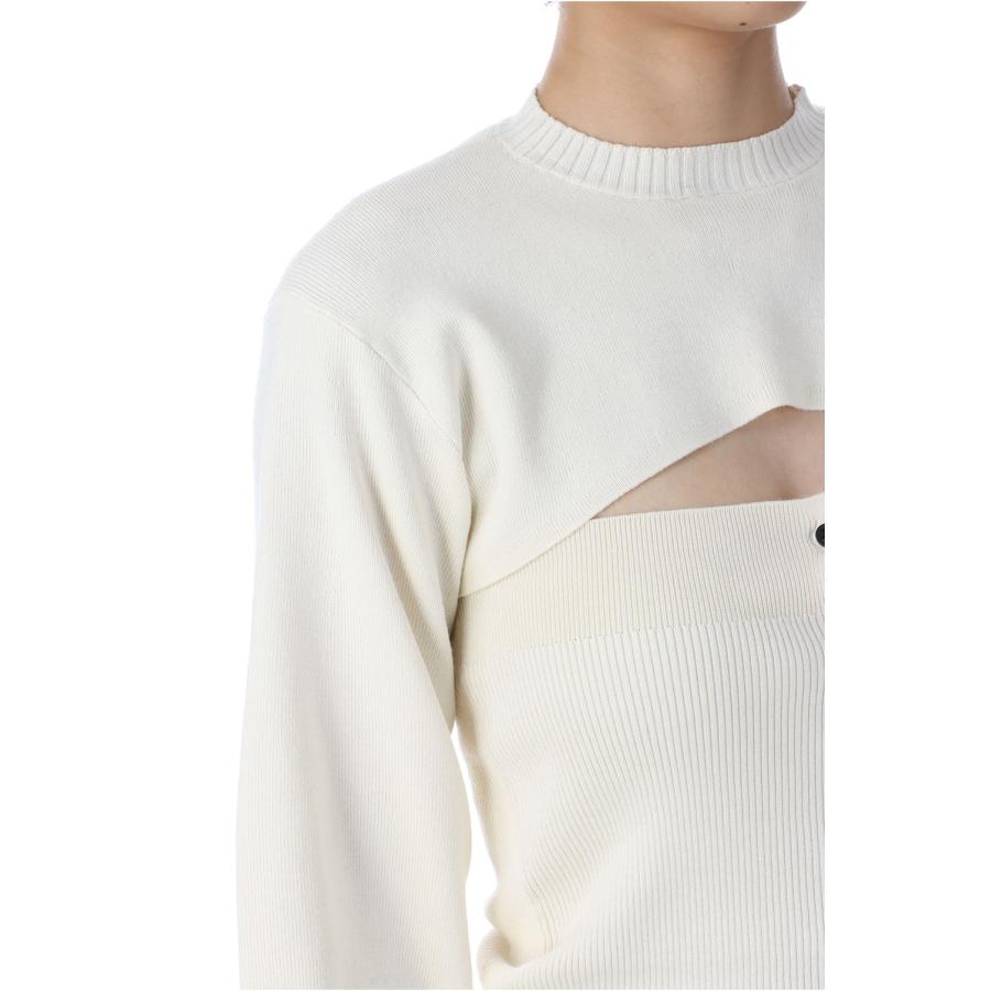 【SALE / 50%OFF】Layered Knit Combi -IVORY (62510514) anuke(アンヌーク)
