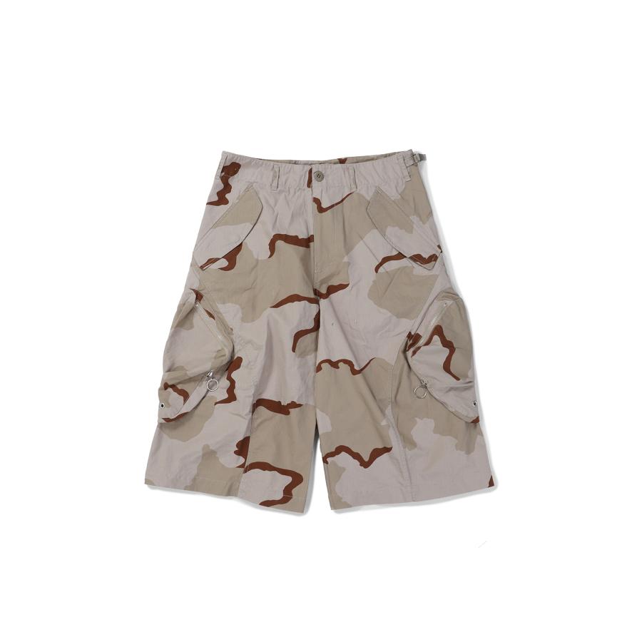 【P5倍 / SALE】3D TWISTED CARGO SHORTS - DESERT (NF251P05) NVRFRGT(ネヴァーフォーゲット) | 