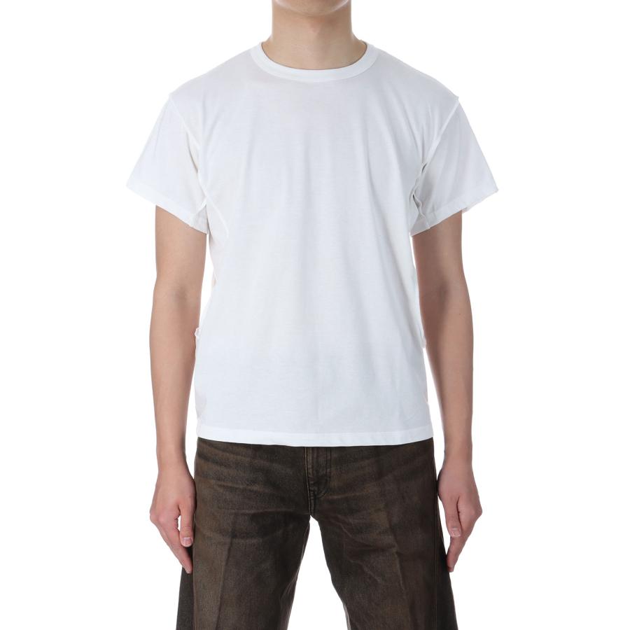 【P5倍 / SALE】HALF SLEEVE T-SHIRT - WHITE (NF251T06) NVRFRGT(ネヴァーフォーゲット) |  | 02
