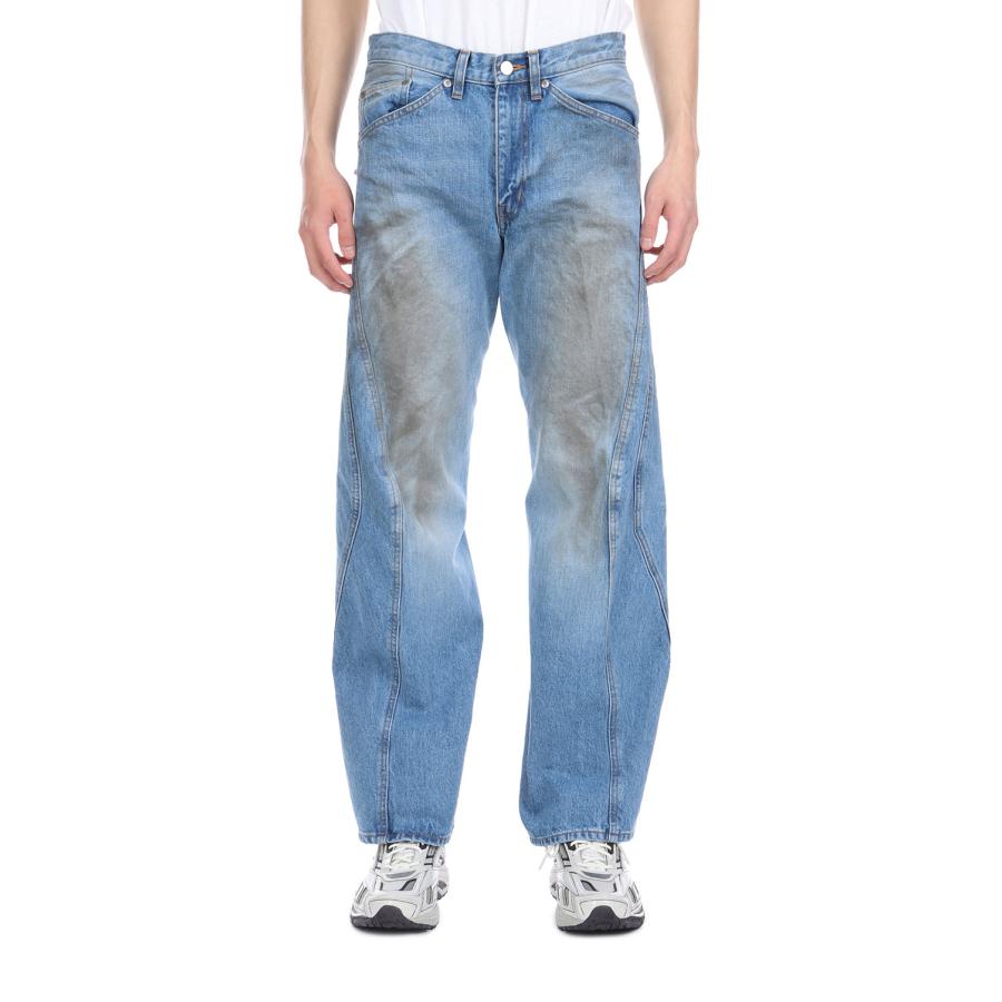 【P5倍 / SALE】3D TWISTED JEANS 2.0 - DISTRESSED FADED INDIGO (NF251P09A) NVRFRGT(ネヴァーフォーゲット) |  | 03