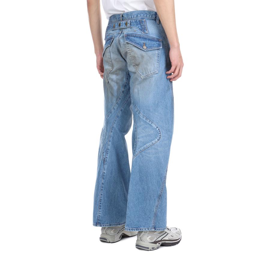 【P5倍 / SALE】3D TWISTED JEANS 2.0 - DISTRESSED FADED INDIGO (NF251P09A) NVRFRGT(ネヴァーフォーゲット) |  | 05