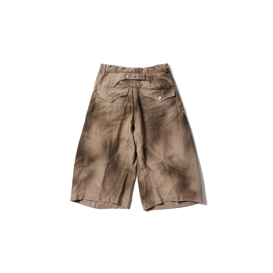 【P5倍 / SALE】3D TWISTED JORTS - CRAZY DIRTY WASHED TAN (NF251P10B) NVRFRGT(ネヴァーフォーゲット) |  | 01
